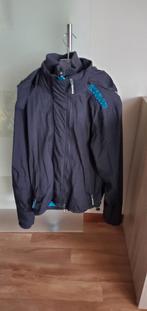 Syperdry Windcheater Jas Medium Zwart met blauwe accenten Ge, Kleding | Heren, Ophalen of Verzenden, Zo goed als nieuw, Maat 48/50 (M)