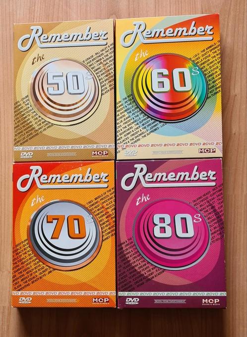Remember the 50's 60's 70's 80's dvd collectie box set ZGAN, Cd's en Dvd's, Dvd's | Muziek en Concerten, Zo goed als nieuw, Muziek en Concerten