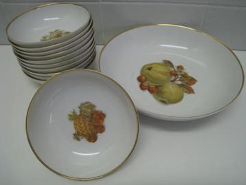 Fruitschaal met 11 dessertkommen, merk Arzberg, Duitland beschikbaar voor biedingen