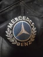 Vintage Mercedes Benz Cap - Lederlook Zwart, Ophalen of Verzenden, Gebruikt