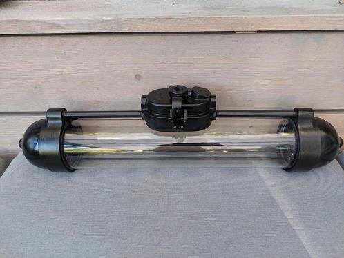 STOER!!! Industriële TL lamp LED bully! Hellux. Zwart, Huis en Inrichting, Lampen | Hanglampen, Minder dan 50 cm, Glas, Metaal