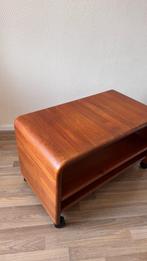 Vintage Mikael Laursen tv/radio meubel/trolley in teak, Huis en Inrichting, Ophalen, Minder dan 55 cm, Zo goed als nieuw, Mid-century