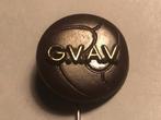 Plastic G.A.V.V. VOETBALCLUB Speld (Bruin/Goudkleur)., Verzenden, Zo goed als nieuw, Sport, Speldje of Pin