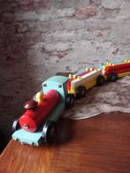 Antieke brocante houten trein  1960 helemaal compleet, Ophalen of Verzenden