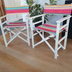 Set van vier regisseurs stoelen, Huis en Inrichting, Stoelen, Ophalen, Zo goed als nieuw, Vier