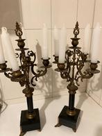 Antieke Franse kandelaars, Antiek en Kunst, Ophalen of Verzenden, Koper of Brons