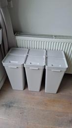 3 x HÅLLBAR Ton met deksel, lichtgrijs, 35 l, Huis en Inrichting, Woonaccessoires | Prullenbakken, Ophalen, Kunststof, 50 tot 75 cm