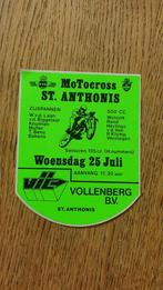 Sticker Motocross St. Anthonis NMB 25juli Vollenberg BV, Ophalen of Verzenden, Zo goed als nieuw