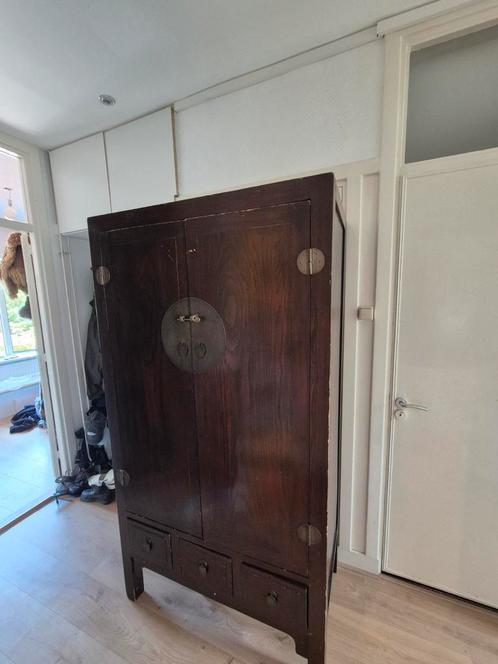Chinese Bruidskast Massief Hout, Antiek en Kunst, Antiek | Meubels | Kasten, Ophalen