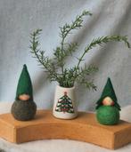 Kerst Advent jaarring steker Dennenboom Kerstboom kabouter, Hobby en Vrije tijd, Vilt, Verzenden, Nieuw, Figuurtje(s), Wolvilt