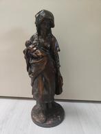 Bronzen Maria beeld met kind, Antiek en Kunst, Ophalen