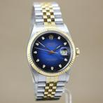 Rolex Datejust 36 Degrade Blue dialmond dial 16013, Sieraden, Tassen en Uiterlijk, Horloges | Heren, Goud, Gebruikt, Ophalen of Verzenden