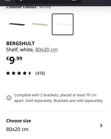Gratis Ikea Bergshult Plank - Nieuw in verpakking! beschikbaar voor biedingen