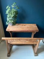 Vintage schoolbank / oud schoolbureau, Huis en Inrichting, Ophalen, Zo goed als nieuw