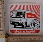 Vintage sticker Electro Jacobs busje autosticker, Ophalen of Verzenden, Zo goed als nieuw, Overige typen