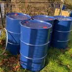 Olievat, 210 liter met afsluitbaar deksel en klemring, Ophalen, Zo goed als nieuw