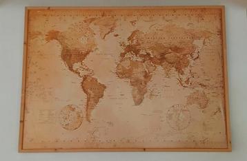 Grote wereldkaart beschikbaar voor biedingen