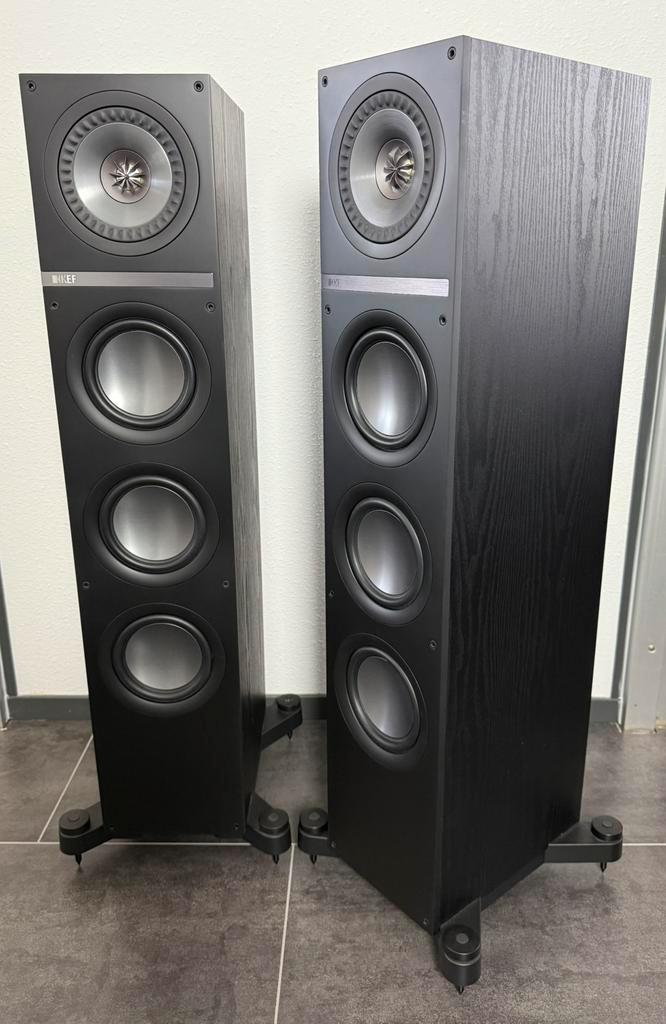 KEF Q500 slanke zuilen speakers “TOP STAAT” (Black Ash), Audio, Tv en Foto, Luidsprekers, Zo goed als nieuw, Front, Rear of Stereo speakers