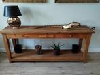 Teakhouten sidetable grote sidetable 190 x 80 x 45 CM, Ophalen, Teakhout, Zo goed als nieuw, 150 tot 200 cm