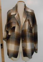 Chastar geblokte blouse bruin/ecru mt M, Maat 38/40 (M), Bruin, Chastar, Ophalen of Verzenden