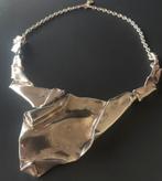 Gevouwen doekjes ketting, Overige materialen, Verzenden, Zilver, Verstelbaar