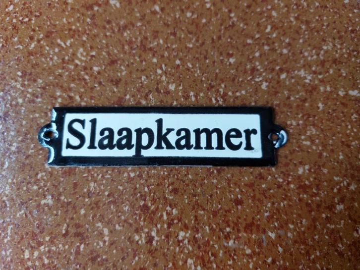 Emaille deurbordje slaapkamer uitstraling jaren 20/30 mooi, Huis en Inrichting, Woonaccessoires | Wanddecoraties, Gebruikt, Ophalen of Verzenden