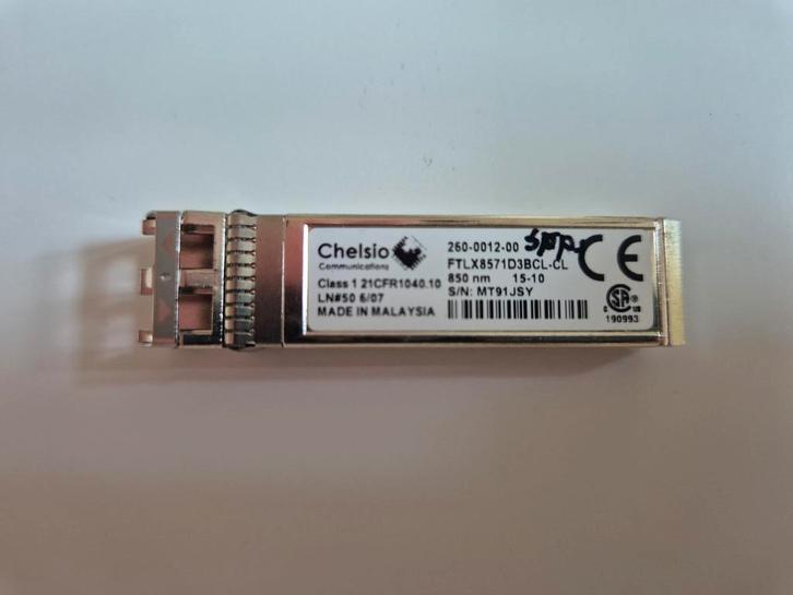 Chelsio Finisar FTLX8571D3BCL-CL 10Gb SFP+ Transceiver, Computers en Software, Netwerkkaarten, Gebruikt, Extern, Ophalen of Verzenden