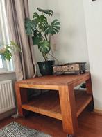 salontafel - 80x80x50 op wieltjes, Huis en Inrichting, Tafels | Sidetables, Ophalen, Gebruikt, 50 tot 100 cm, Vierkant