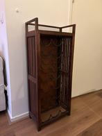 Massief vintage houten wijnrek voor 24 flessen, Ophalen of Verzenden, Zo goed als nieuw