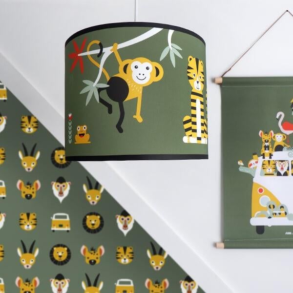 Hanglamp Kinderlamp Lamp Jungle Olijfgroen ANNIdesign, Info@annidesign.nl, Nieuw, Ophalen of Verzenden, Hans Andreussingel 15 2652 GA Berkel en Rodenrijs
