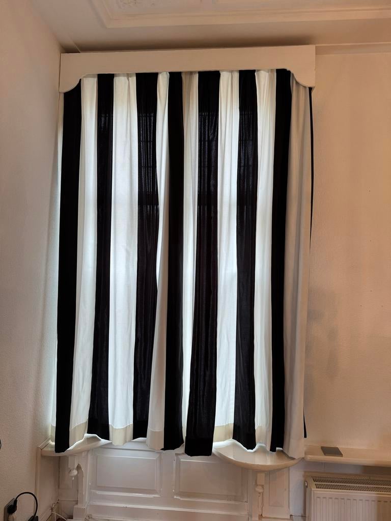 Gestreept gordijn, Gebruikt, 100 tot 150 cm, 200 cm of meer, Ophalen of Verzenden