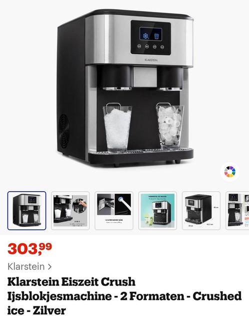 Klarstein Eiszeit Crush Ijsblokjesmachine, Witgoed en Apparatuur, IJsmachines, Zo goed als nieuw, Zelfvriezend, Ophalen of Verzenden
