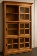 Teak vitrine kast, Huis en Inrichting, Kasten | Vitrinekasten, Ophalen, Met deur(en), 200 cm of meer, Teakhout