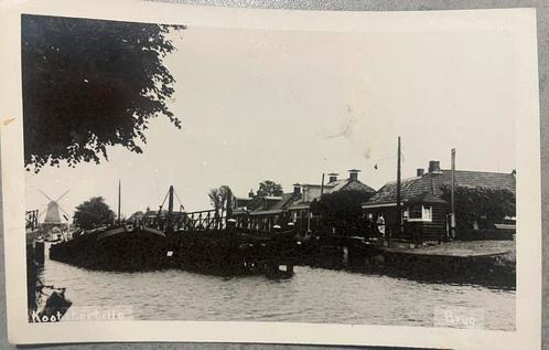 kaart foto binnenschip brug  Kootstertille Friesland 1939, Verzamelen, Ansichtkaarten | Nederland, Friesland, 1920 tot 1940, Ophalen of Verzenden