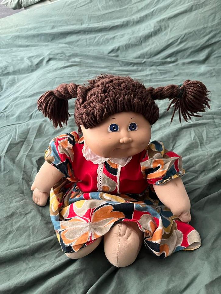 Vintage Cabbage Patch Kid 1984 HongKong LTD, Kinderen en Baby's, Speelgoed | Poppen, Gebruikt, Babypop, Ophalen of Verzenden