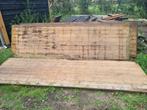 Vloerdelen blokhut, vloerplanken, platen, veranda, Tuin en Terras, Ophalen of Verzenden, Gebruikt, Hout
