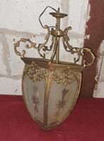 Luster lamp bronzen luster plafondlamp, Antiek en Kunst, Ophalen of Verzenden