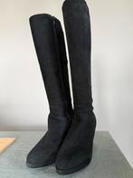 Z.g.a.n. zwarte suede laarzen merk Lilian maat 37,5, Ophalen of Verzenden, Zo goed als nieuw, Zwart, Hoge laarzen