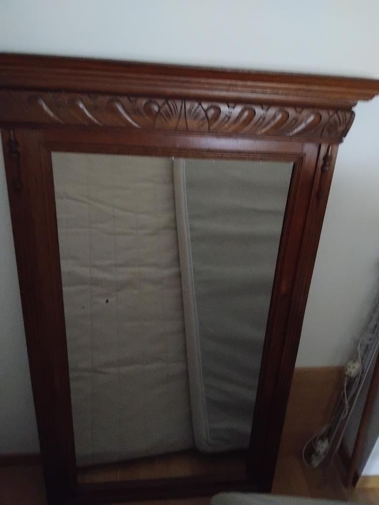 Antieke spiegel 100 jaar oud, Antiek en Kunst, Ophalen, Rechthoekig, 50 tot 100 cm, 100 tot 150 cm