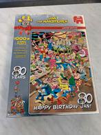Jan van Haasteren 1000 st Happy Birthday Jan 80 jaar, Hobby en Vrije tijd, Denksport en Puzzels, Ophalen of Verzenden, 500 t/m 1500 stukjes