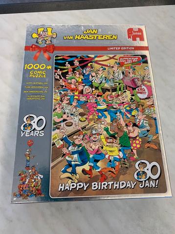 Jan van Haasteren 1000 st Happy Birthday Jan 80 jaar beschikbaar voor biedingen
