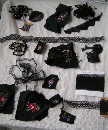 antiek kant en applicaties nr PP 46  beschikbaar voor biedingen