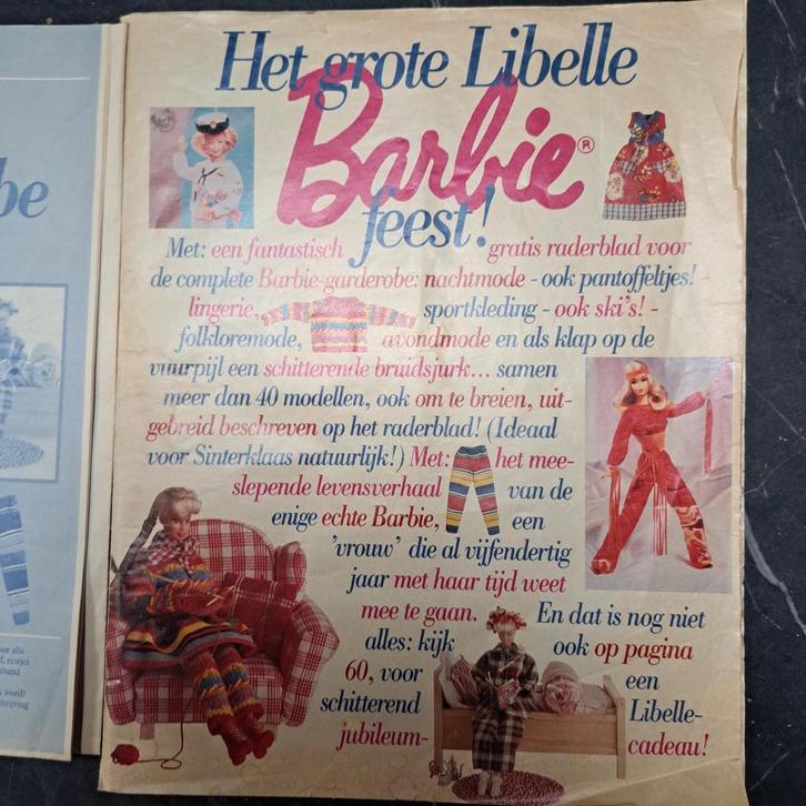 Barbie Kleding Patronen - Vintage Libelle, Verzamelen, Overige Verzamelen, Gebruikt, Ophalen of Verzenden