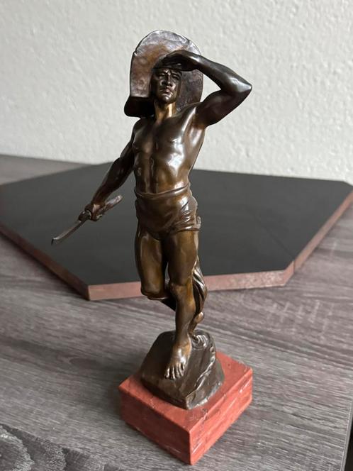 Brons sculptuur laat 19e begin 20ste eeuw, Antiek en Kunst, Antiek | Koper en Brons, Ophalen of Verzenden