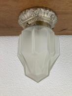 art deco skyscraper lamp plafondlamp, Ophalen of Verzenden, Gebruikt, Glas, Art deco
