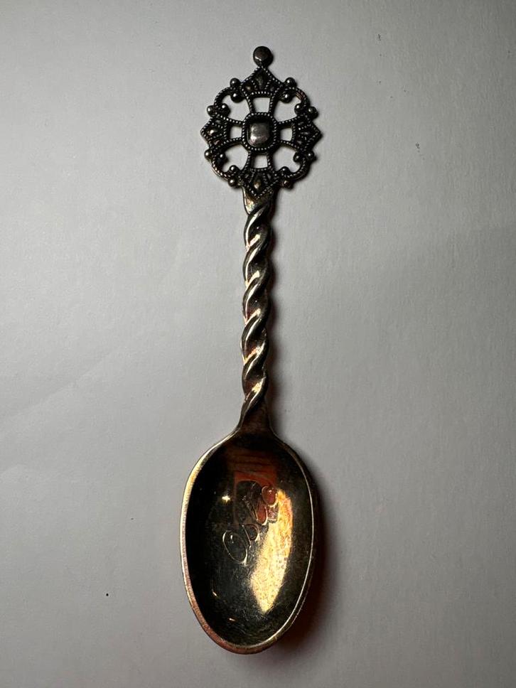 Vintage verzilverde Noorwegen Souvenir Lepel, Antiek en Kunst, Antiek | Bestek, Ophalen of Verzenden