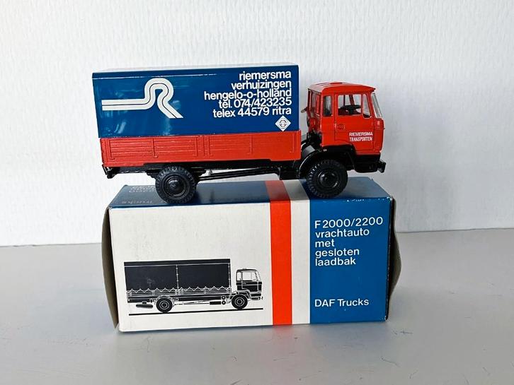 DAF Lion car nr 43 Riemersma Verhuizingen, Hobby en Vrije tijd, Modelauto's | 1:50, Nieuw, Bus of Vrachtwagen, Lion Toys, Ophalen of Verzenden