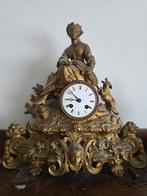Antieke Franse pendule met beeld, Antiek en Kunst, Ophalen