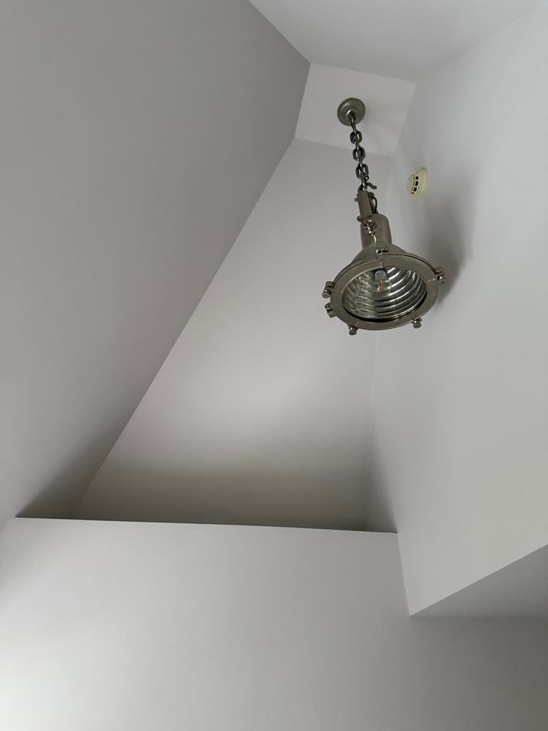Eichholtz Martine Hanglamp Zilver Industrieel - 4/6 stuks, Huis en Inrichting, Lampen | Hanglampen, Ophalen, Gebruikt, Metaal