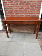 Mahonie Side Table met Lades, Huis en Inrichting, Tafels | Eettafels, Ophalen, Minder dan 50 cm, Gebruikt, 100 tot 150 cm